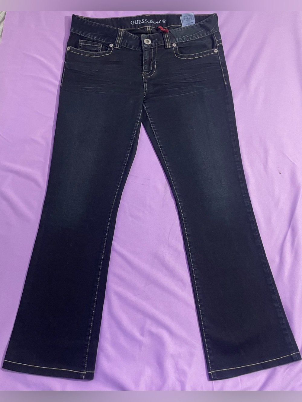 Guess Low Ride Bootcut Dark wash y2k jeans 32/30”